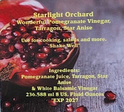 Pomegranate Vinegar Tarragon Star Anise Sample 8oz - Starlight Nursery 